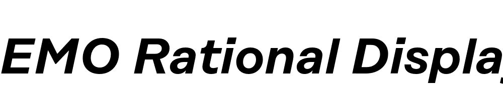  DEMO Rational Display SemiBold Italic