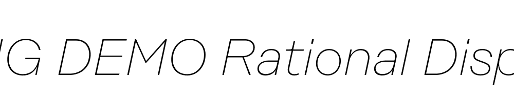  DEMO Rational Display Thin Italic