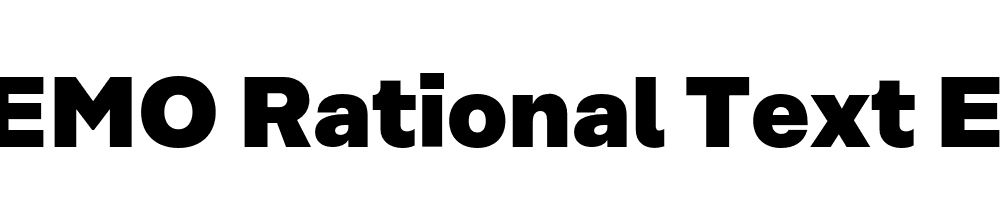  DEMO Rational Text ExtraBold Regular