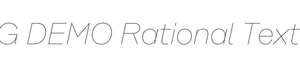  DEMO Rational Text Hairline Italic