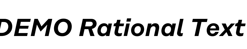  DEMO Rational Text SemiBold Italic