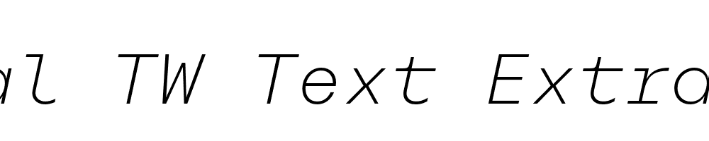  DEMO Rational TW Text ExtraLight Italic