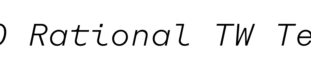  DEMO Rational TW Text Light Italic