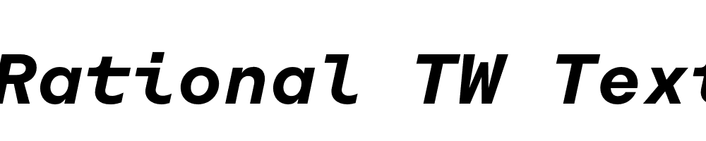  DEMO Rational TW Text SemiBold Italic