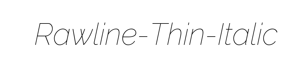 Rawline-Thin-Italic