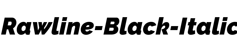 Rawline-Black-Italic