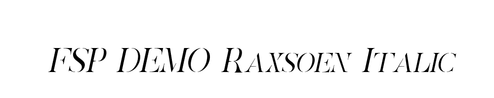 FSP DEMO Raxsoen Italic