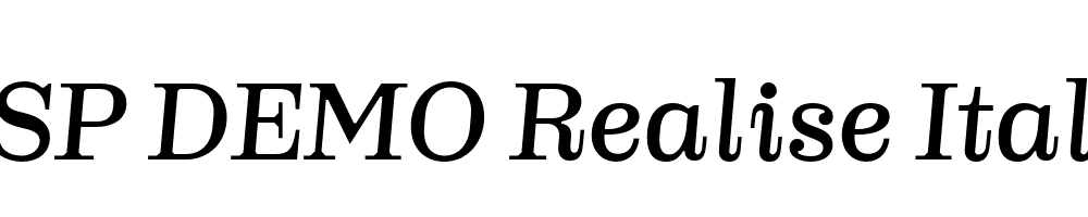 FSP DEMO Realise Italic