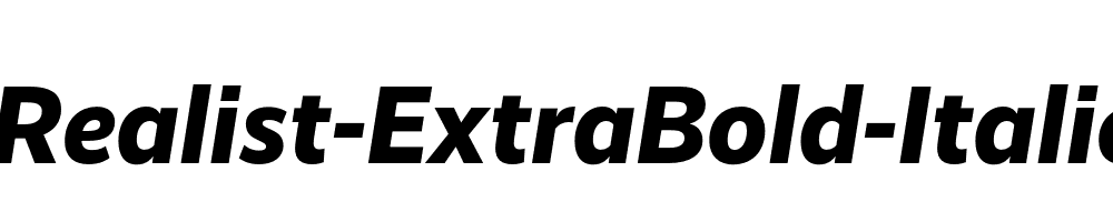 Realist-ExtraBold-Italic