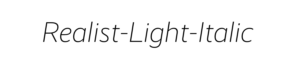 Realist-Light-Italic