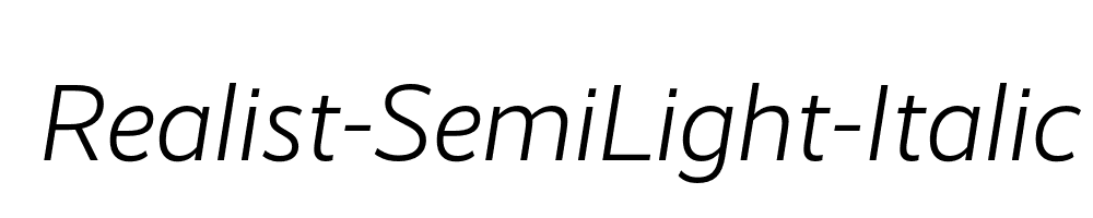 Realist-SemiLight-Italic