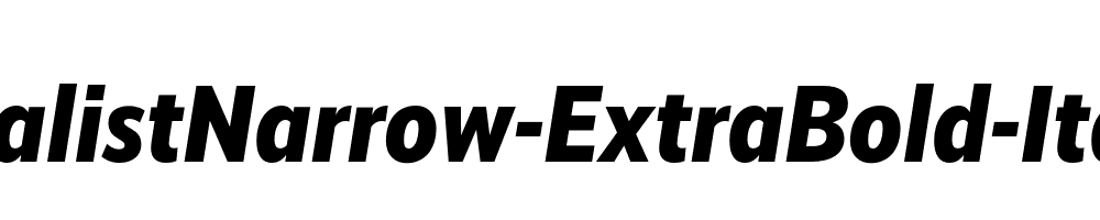 RealistNarrow-ExtraBold-Italic