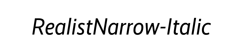 RealistNarrow-Italic