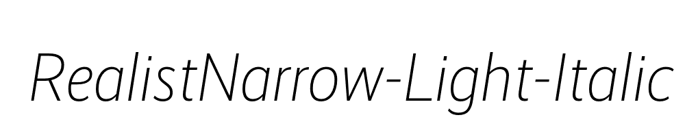 RealistNarrow-Light-Italic