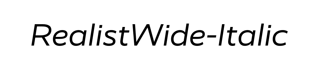 RealistWide-Italic