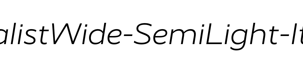 RealistWide-SemiLight-Italic