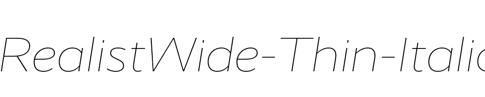 RealistWide-Thin-Italic