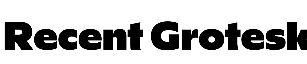 Recent Grotesk