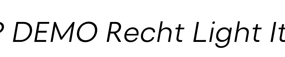 FSP DEMO Recht Light Italic