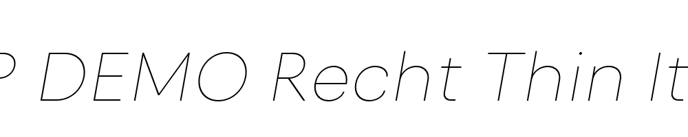 FSP DEMO Recht Thin Italic