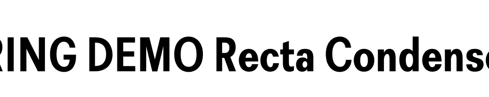  DEMO Recta Condensed Regular