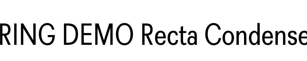  DEMO Recta Condensed Regular