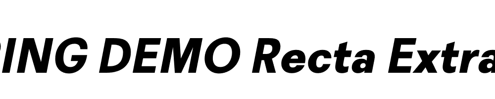  DEMO Recta ExtraBold Italic