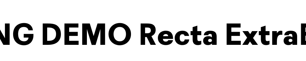  DEMO Recta ExtraBold Regular