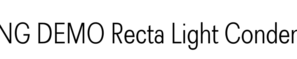  DEMO Recta Light Condensed Regular