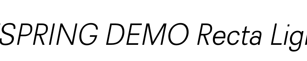  DEMO Recta Light Italic