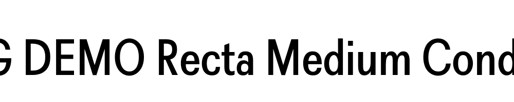  DEMO Recta Medium Condensed Regular