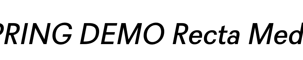  DEMO Recta Medium Italic