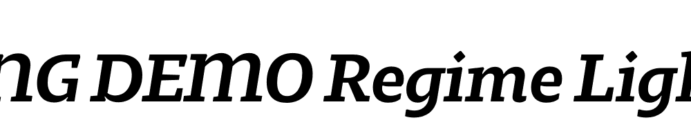  DEMO Regime Light Bold Italic