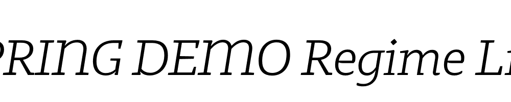  DEMO Regime Light Italic