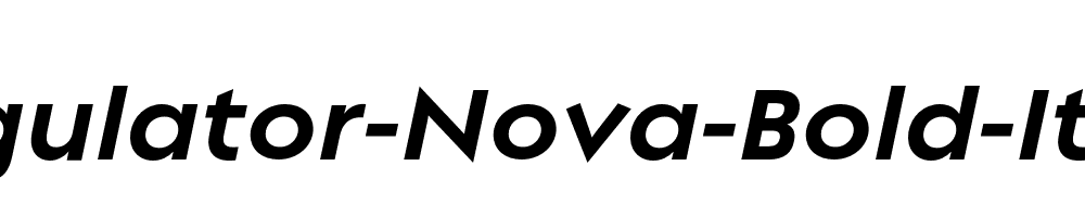 Regulator-Nova-Bold-Italic