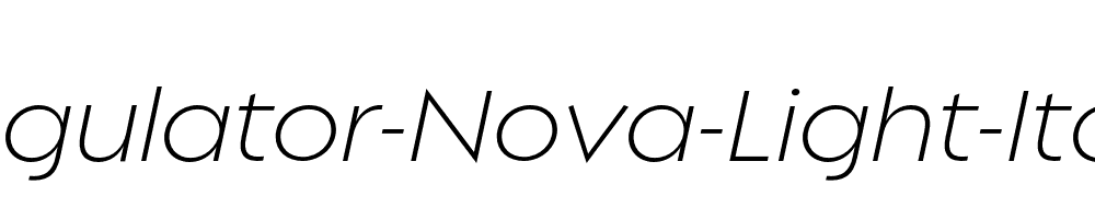 Regulator-Nova-Light-Italic