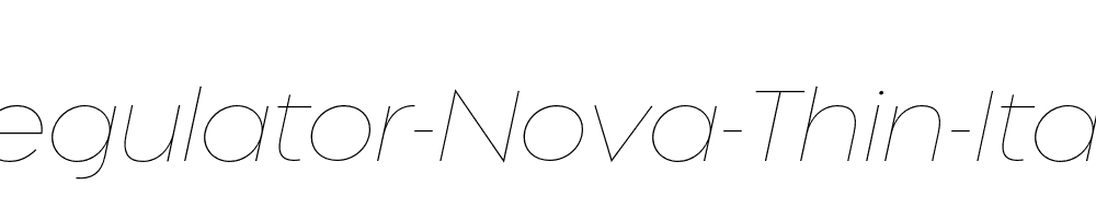 Regulator-Nova-Thin-Italic