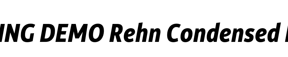  DEMO Rehn Condensed Bold Italic