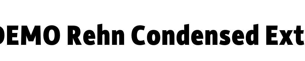  DEMO Rehn Condensed ExtraBold Regular