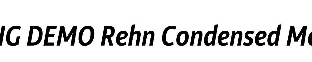  DEMO Rehn Condensed Medium Italic