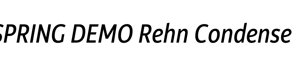  DEMO Rehn Condensed Italic