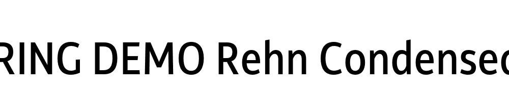  DEMO Rehn Condensed Regular