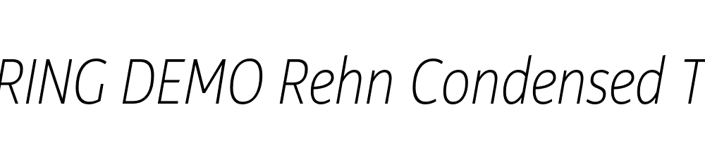  DEMO Rehn Condensed Thin Italic