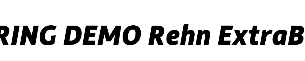  DEMO Rehn ExtraBold Italic