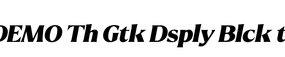 FSP DEMO Th Gtk Dsply Blck t Italic