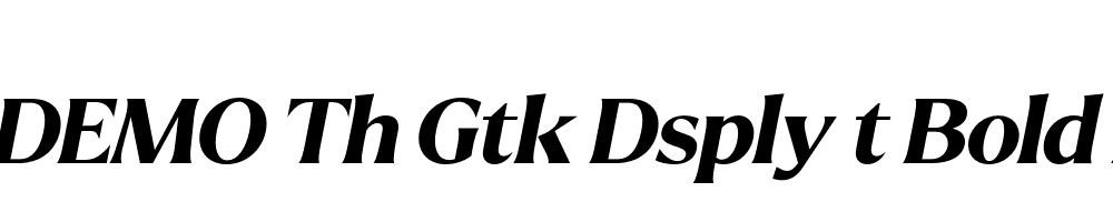 FSP DEMO Th Gtk Dsply t Bold Italic