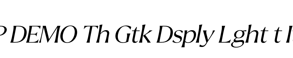 FSP DEMO Th Gtk Dsply Lght t Italic