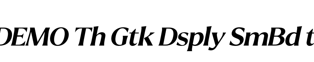 FSP DEMO Th Gtk Dsply SmBd t Italic