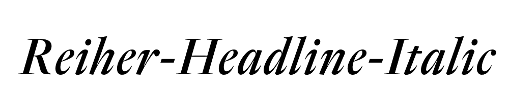 Reiher-Headline-Italic