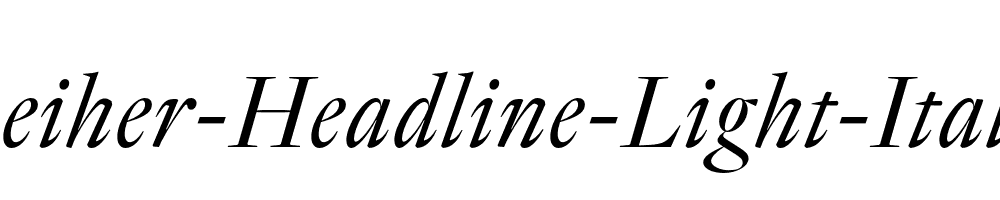 Reiher-Headline-Light-Italic